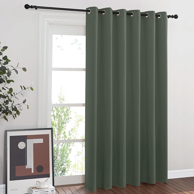 NICETOWN Sliding Door Curtains 84 inches Long, Grommet Blackout Thermal Patio by NICETOWN