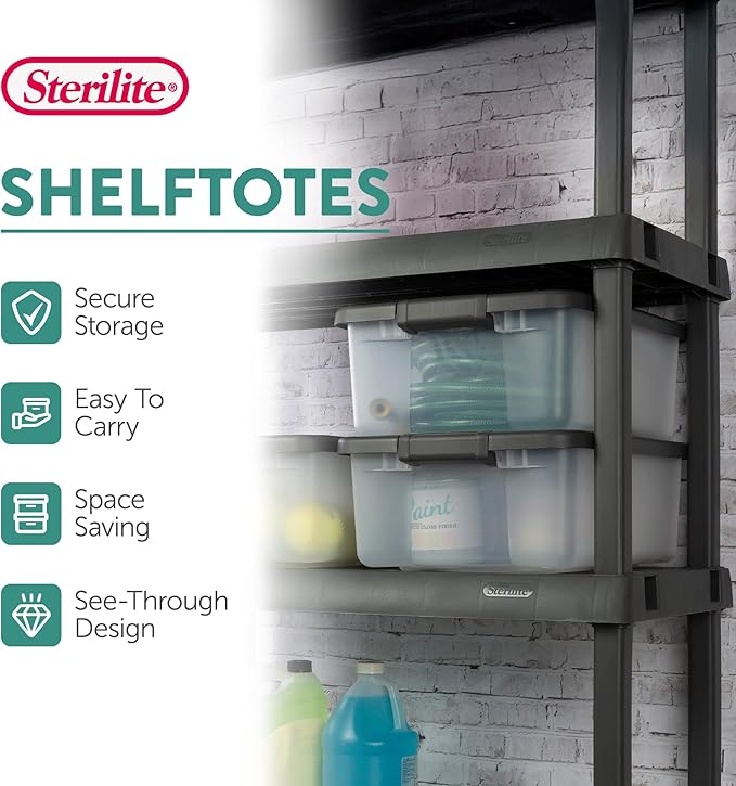 Sterilite 12-Pack ShelfTote, 25 Quart, and Office - Image 4