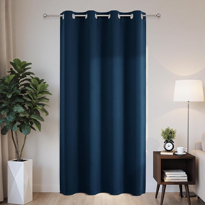 Joydeco Blackout Patio Sliding Door Curtains 90 Inches Long, Grommet Privacy by JOYDECO