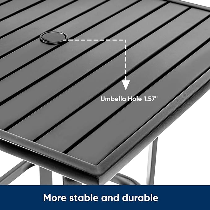 Patio Bar Table, Outdoor Bar Height Bistro Table - Image 7
