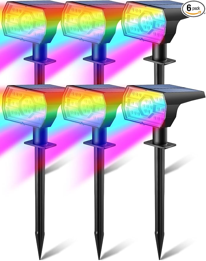 Solar Multicolor Lights Outdoor, 7 Lighting Modes Solar Light Outdoor by Home
