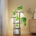 Plant Stand Indoor with Grow Light, 5-Tiered Tall Plant Stand Indoor, Metal by Homsorout