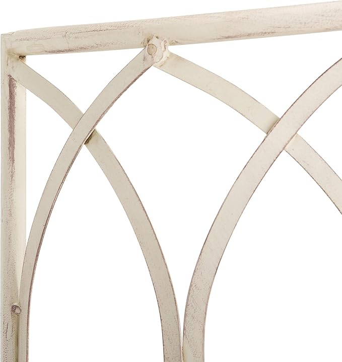 SAFAVIEH Outdoor Furniture Collection – Abia Antique White Distressed Wrought - Image 8