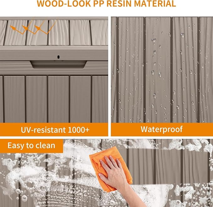 45 Gallon Outdoor Storage Box, Weather Resistant & Waterproof Resin Deck Box - Image 3