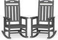 Oversized Outdoor Rocking Chairs Set of 2, High Back Porch Rocking Chair by Suunyn