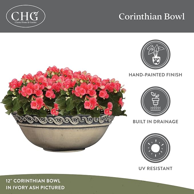 Classic Home and Garden Corinthian Shallow Planter - Image 4