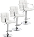 Yaheetech Bar Stools Set of 3, PU Leather Adjustable Barstools by Yaheetech
