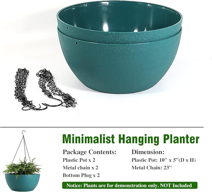 10 inch Hanging Planters for Outdoor Indoor Plants - Image 4