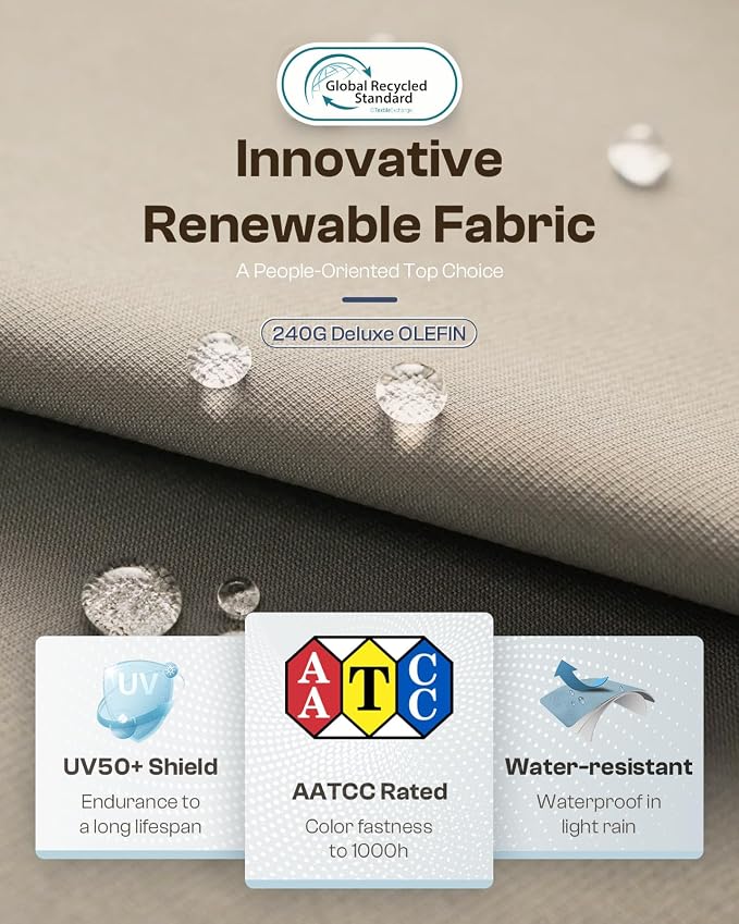Aluminum Outdoor Patio Furniture Loveseat, All-Weather Outdoor Patio Sofa - Image 4