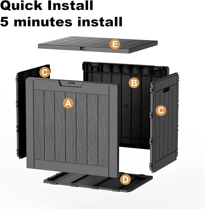 30 Gallon Outdoor Deck Box, Lockable Waterproof Outdoor Storage Boxes - Image 7