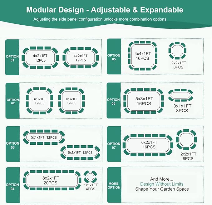 3 in 1 Galvanized Raised Garden Bed - Image 2