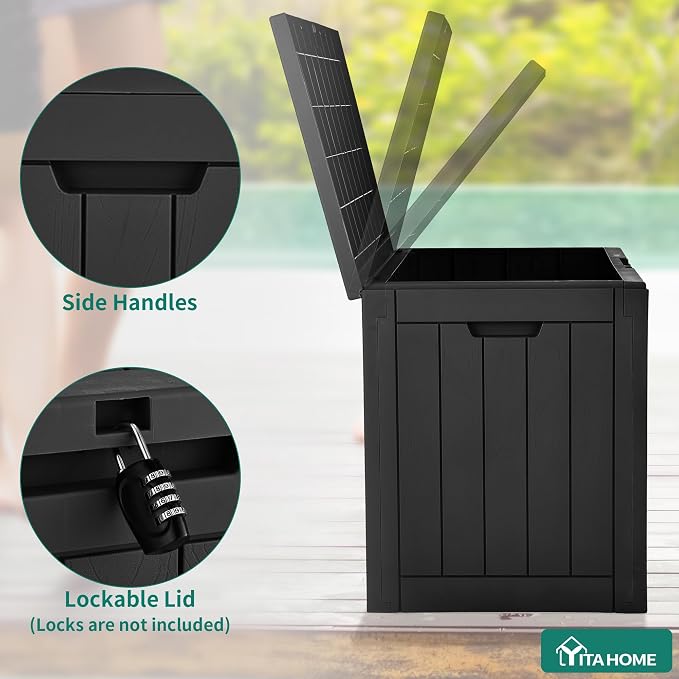 YITAHOME 30 Gallon Deck Box Outdoor Storage Box, Waterproof Resin Package - Image 4