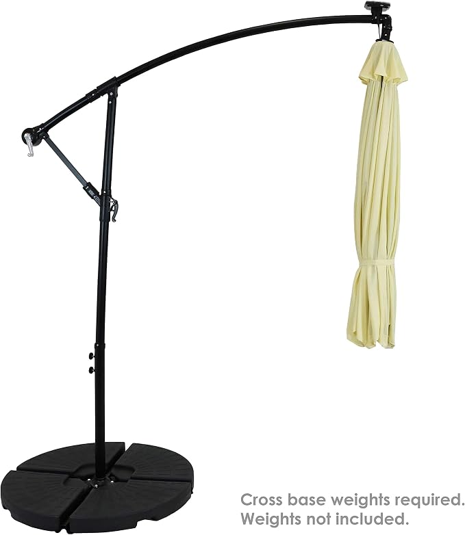 Sunnydaze 10' Solar Offset Patio Umbrella - Image 5