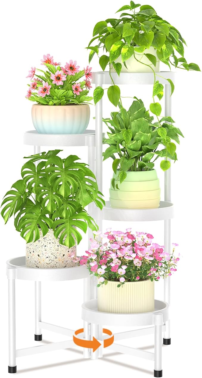 LASZOLA 5 Tiered Folding Plant Stand Indoor by LASZOLA