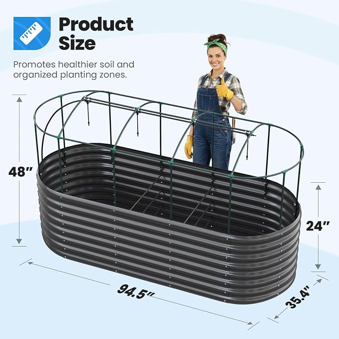 Quictent Galvanized Raised Garden Bed Kit - Image 7