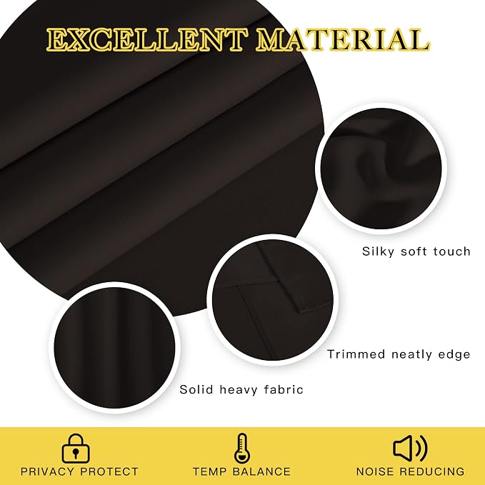 NICETOWN Blackout Short Curtain 63 inches Long - Image 2