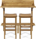 Christopher Knight Home Caribbean Outdoor Acacia Wood Balcony Bar Set, 3-Pcs Set by ChristopherKnightHome