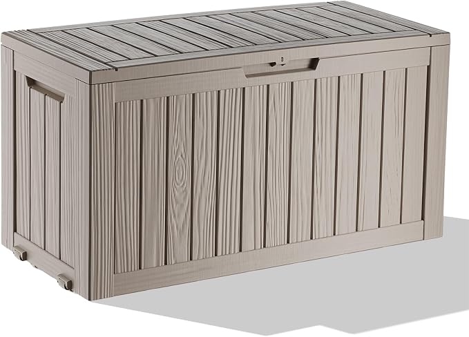 EasyUp 90 Gallon Outdoor Deck Box Waterproof, UV Resistant Resin Outdoor by EASYUP