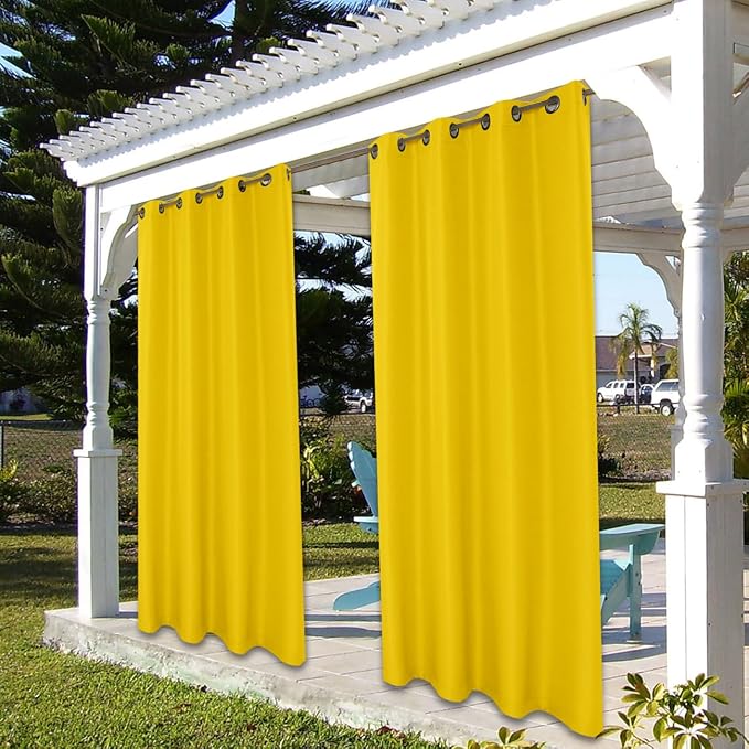 BONZER Outdoor Curtains for Patio Waterproof Thick Privacy Grommet Light - Image 8