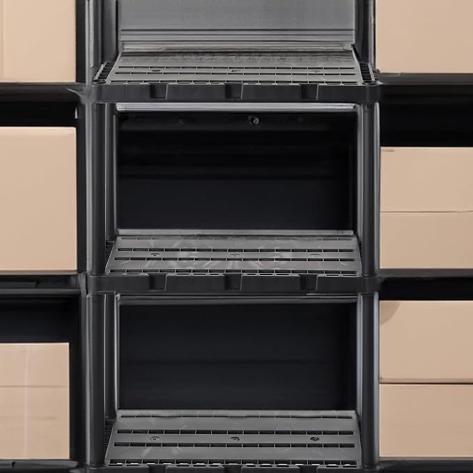 Gracious Living 4 Pack Light Duty Storage Shelves, Knect-A-Shelf 4-Shelf - Image 5