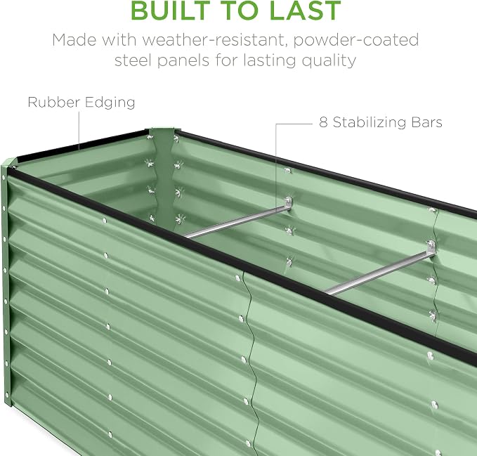 Best Choice Products 8x2x2ft Raised Outdoor Metal Garden Bed, Deep Root Box - Image 7