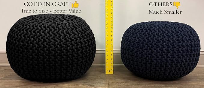COTTON CRAFT Round Dori Pouf - Image 3