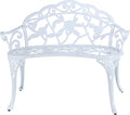 Patio Balcony Bench Double Seat, Anti-Rust Cast Aluminum Patio Garden Bench by C%2FG+patio+casa