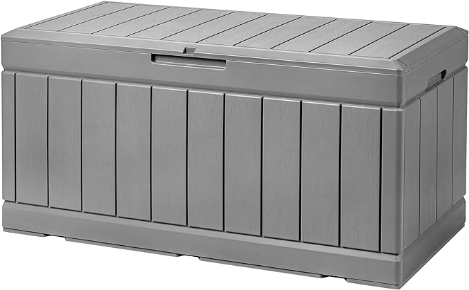 Devoko 85 Gallon Deck Box Lockable Resin Outdoor Storage Box waterproof Outdoor by DEVOKO