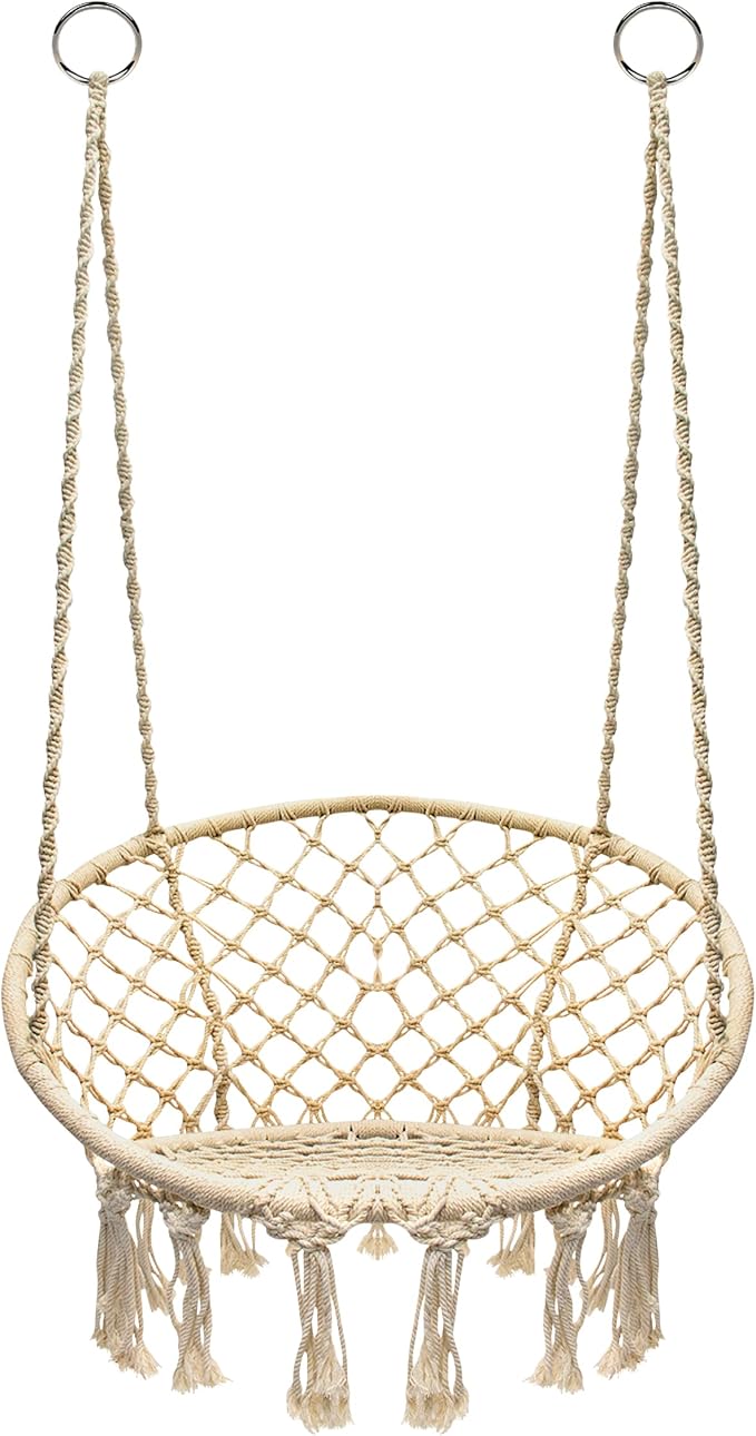 Sorbus Stylish Boho Swing Chair - Image 8