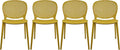 2xhome Set of 4 Patio Dining Chairs | Modern Stackable Outdoor Pool Side Chair by 2xhome