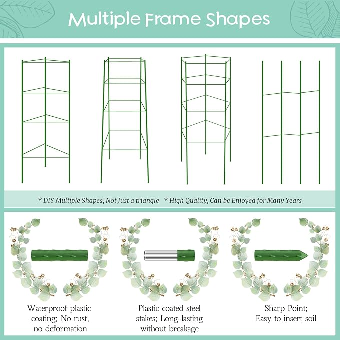 Legigo 2-Pack Tomato Cage for Garden Plant Support- Up to 63inch Garden Stakes - Image 5