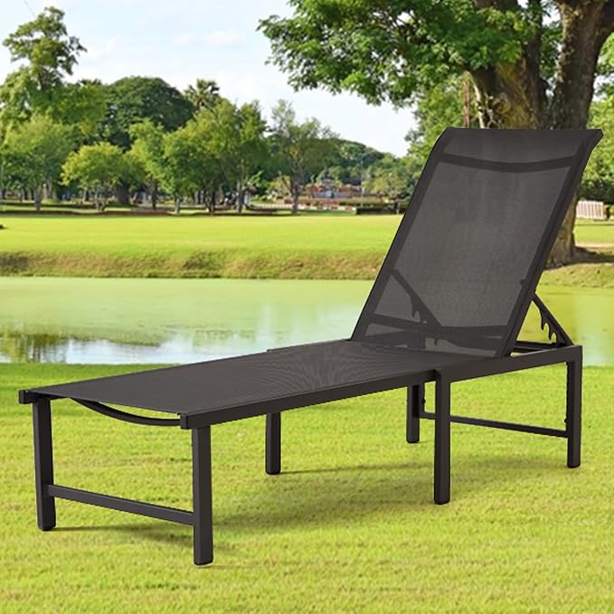Outdoor Lounge Chairs for Pool, Aluminum Chaise Lounge Chair - Image 7