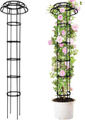 77-Inch Garden Trellis for Climbing Plants, Heavy-Duty Metal Obelisk by TCBWFY