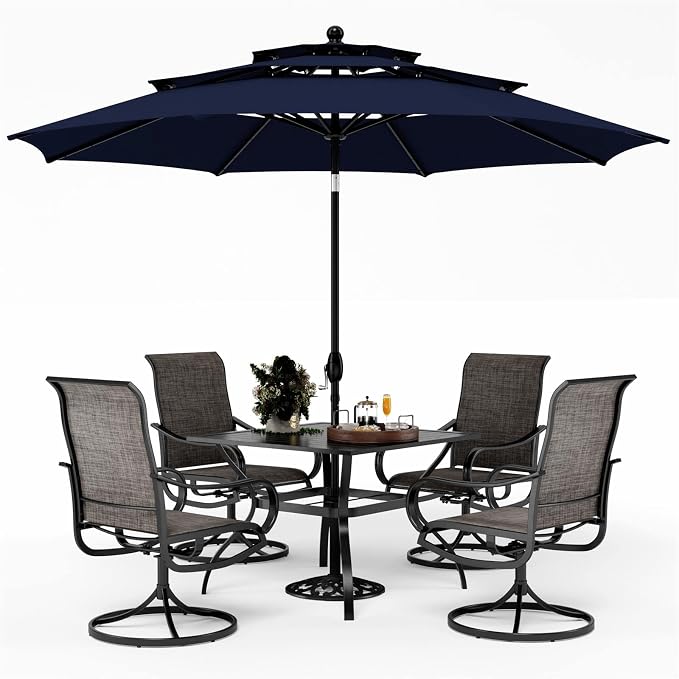 PHI VILLA Patio Table and Chairs Dining Set by PHIVILLAThepioneerofcomfortablehouseholdsupplies