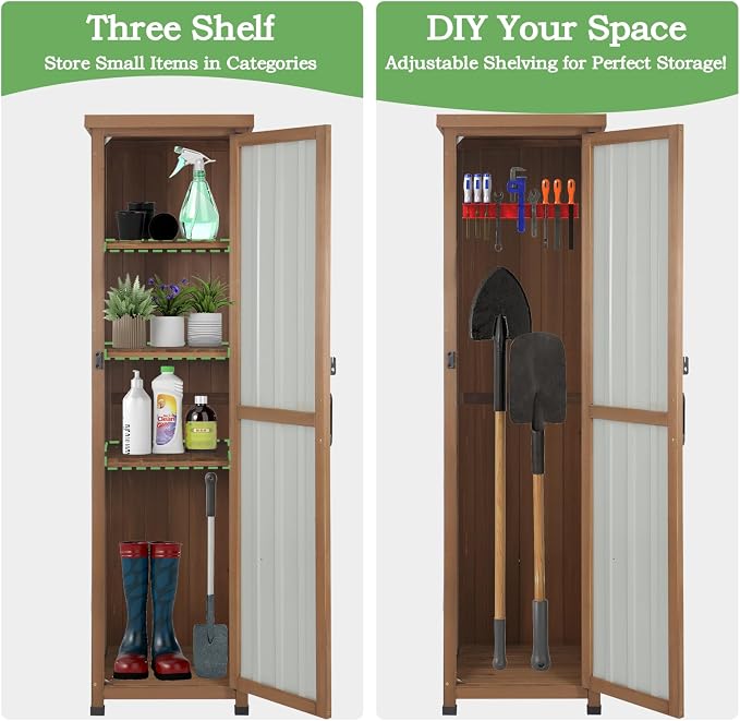 62" H Tall Narrow Outdoor Storage Cabinet - Image 2