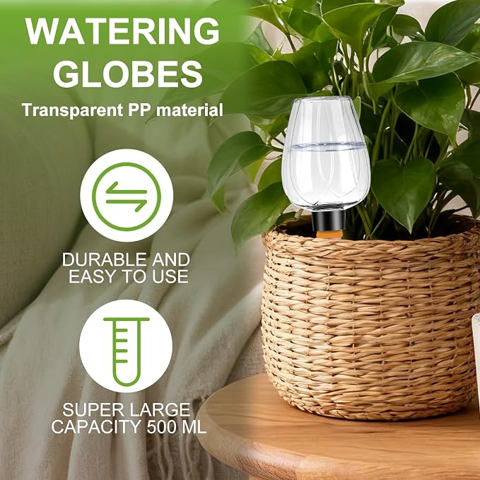 4 Pcs Plant Watering Globes Self Watering Planter Insert Plants Top Fill Water - Image 4