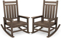 SERWALL Oversized Outdoor Rocking Chair Set of 2, HDPE Rocker by SERWALL