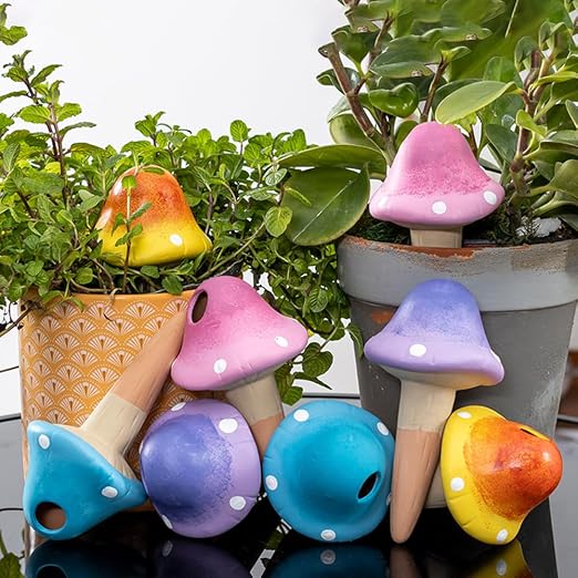 4 Pack Terracotta Watering Spikes, Vacation Self-Watering Planters Devices - Image 6