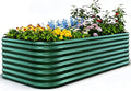 Quictent Galvanized Raised Garden Bed Kit, Strengthened by Crossbar, Dark Green by QUICTENT