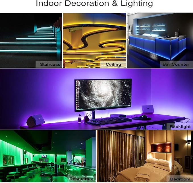 DAYBETTER Led Strip Lights 16.4ft Waterproof Color Changing Led Lights - Image 8