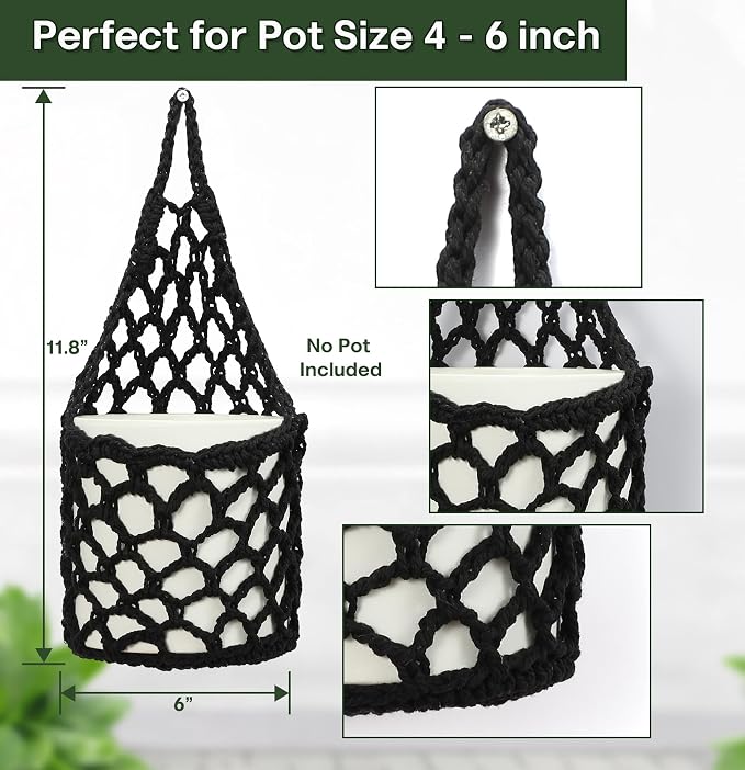 2PK Wall Planters for Indoor Plants, Macrame Plant Hanger | Plant Hanger - Image 5
