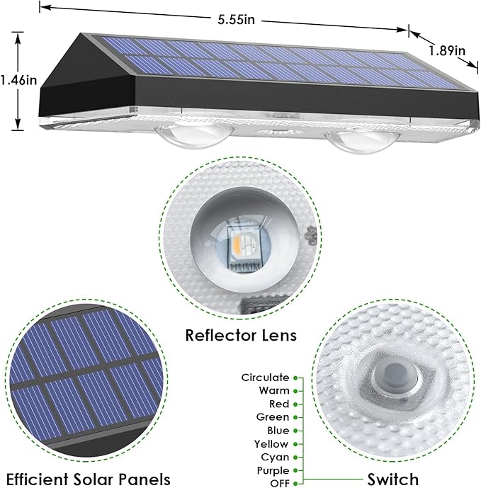 Solar Fence Lights Outdoor - Image 2