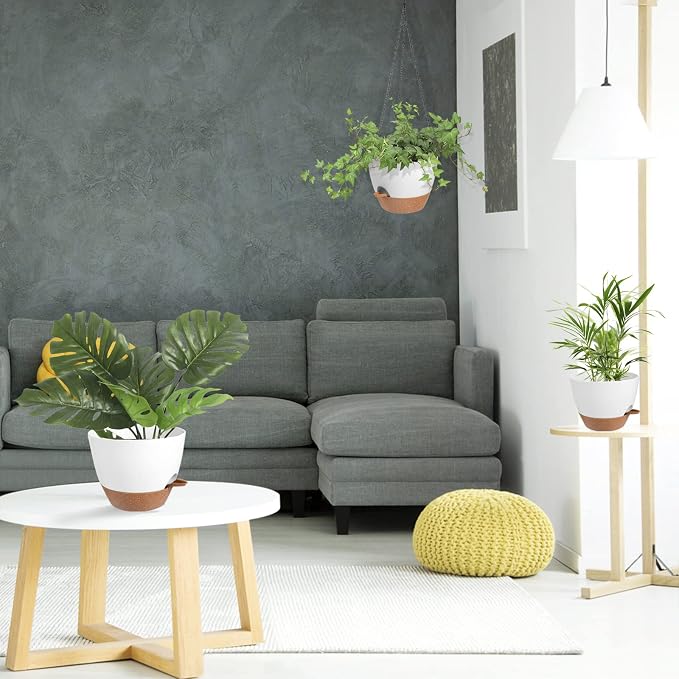 Hanging Planters for Indoor Outdoor Plants, 2 Pack Self Watering Hanging Pot - Image 7