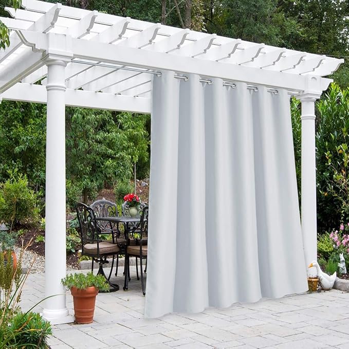 NICETOWN Patio Curtain Room Divider Waterproof, Rustproof Grommet Top Sunlight by NICETOWN