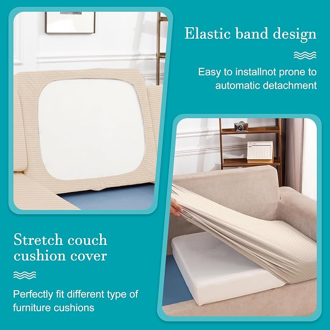 12Pcs Stretch Patio Cushion Covers, Outdoor Couch Covers Replacement, Outdoor - Image 5