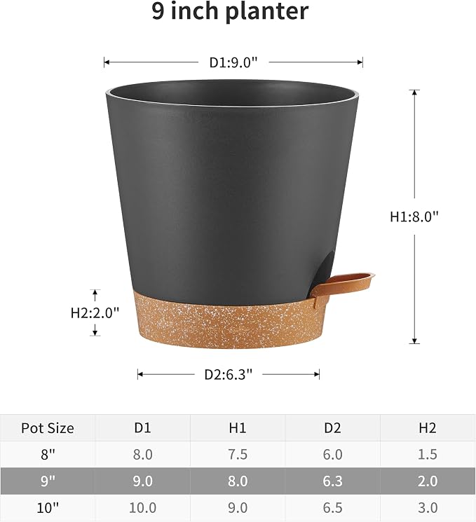 FaithLand 2-Pack 9 Inch Planter Pots - Image 2