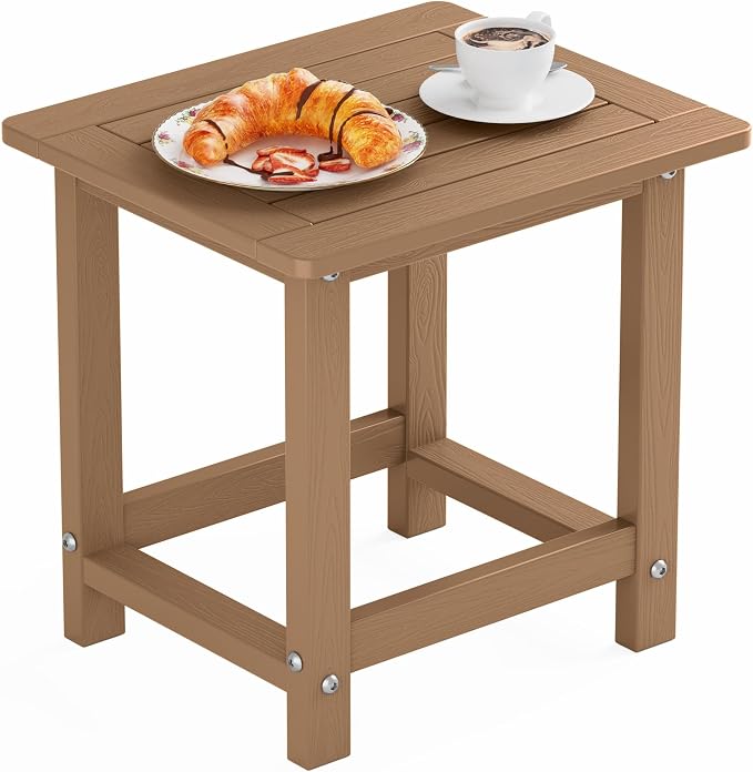 YEFU Outdoor Side Table for Patio: 16" HIPS Weather by YEFU