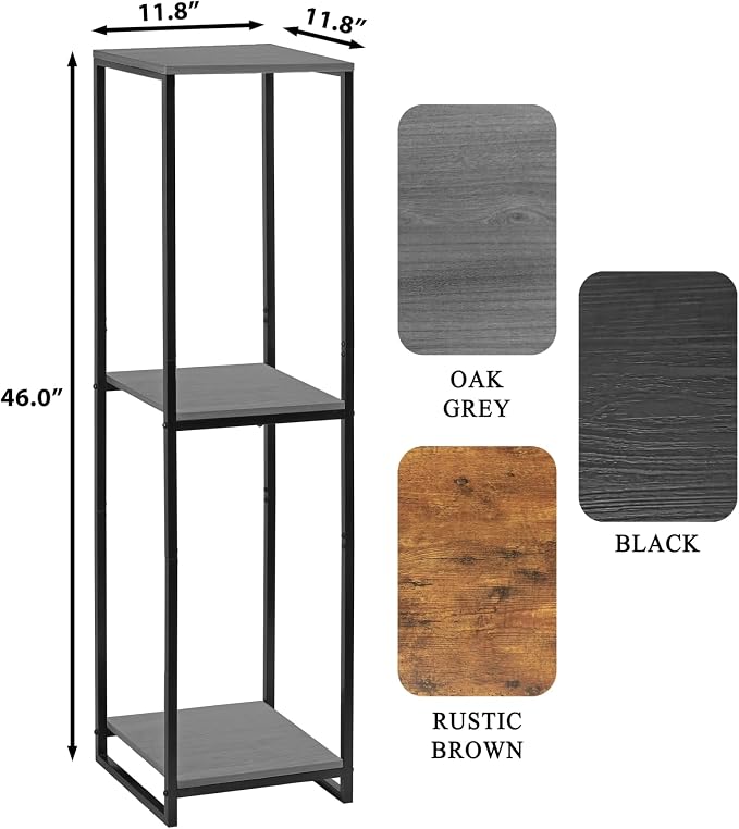 46" Tall Plant Stand Indoor, 3-Tier Modern Plant Shelf, Corner Flower Pot - Image 2