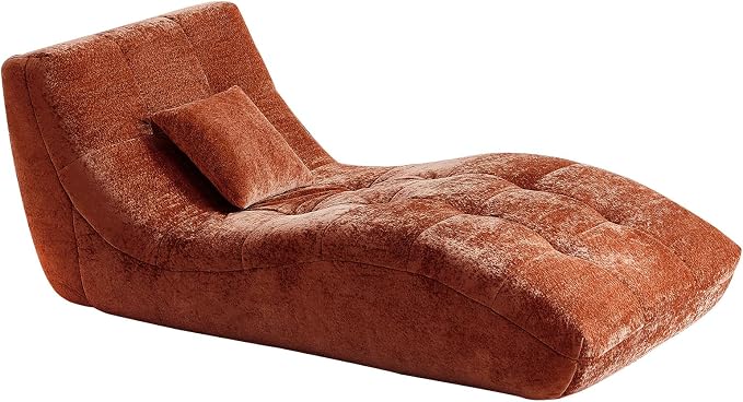 Chaise Lounge Chair with Curved Back, Modern Upholstered Recliner Sofa - Image 8