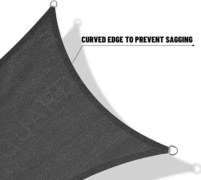 SUNNY GUARD Custom Size 6'x9' Dark Grey Sun Shade Sail Rectangle UV Block Shade - Image 7